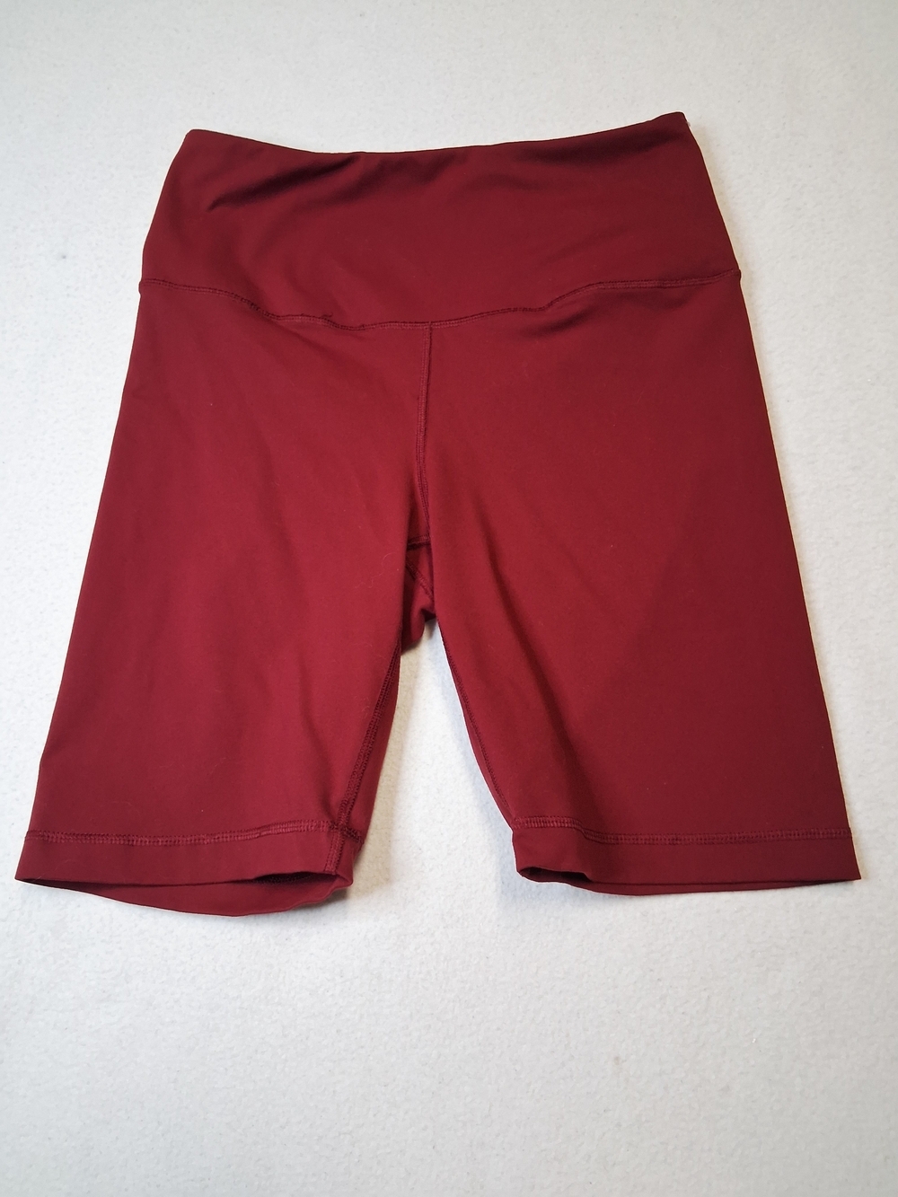 90 Degree By Reflex High-Waist Burgundy Bike Shorts